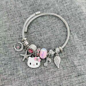 Hello Kitty Silver Charm Bracelet